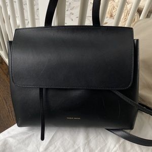 Mansur Gavriel mini Lady Leather Bag Black/blue